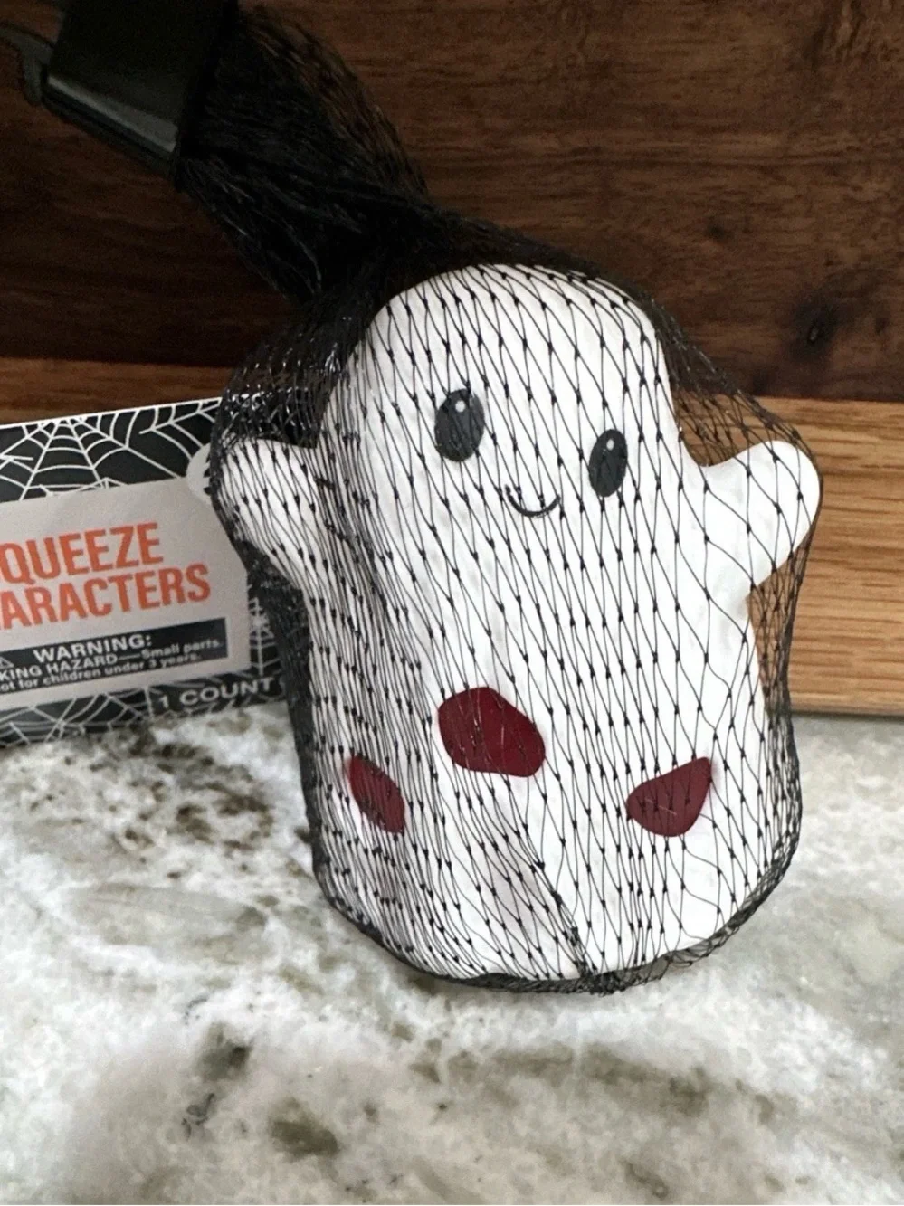 Halloween Squishy Squeeze Stress Toys 4-Pack Pumpkin Spider Skull Ghost, 3+